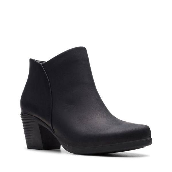 Clarks Womens Un Lindel Zip Ankle Boots Black | UK-3029186